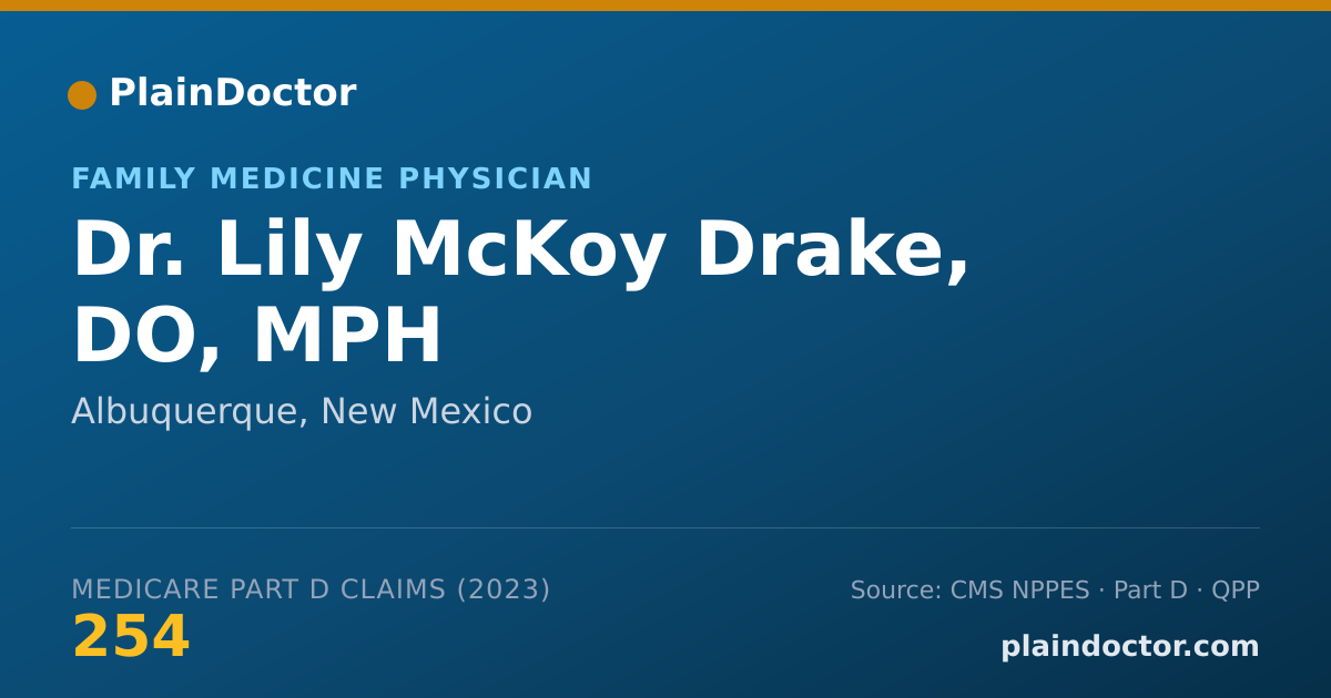 Shareable card for Lily McKoy Drake, DO, MPH - Family Medicine Physician, Albuquerque, NM