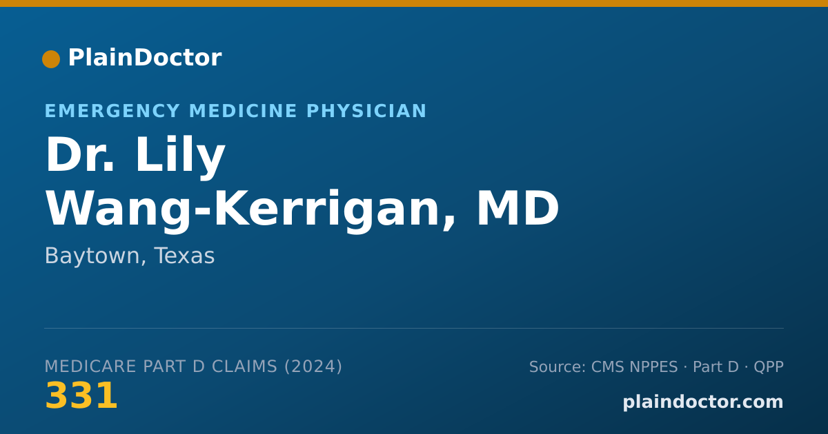 Shareable card for Lily Wang-Kerrigan, MD - Emergency Medicine Physician, Baytown, TX
