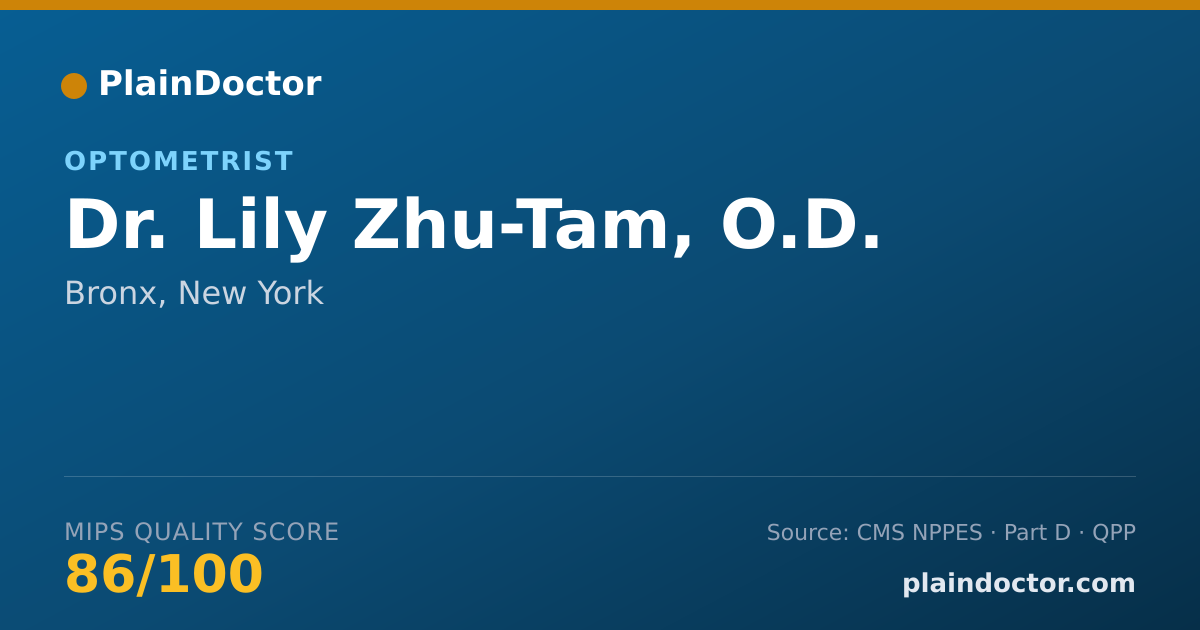 Shareable card for Lily Zhu-Tam, O.D. - Optometrist, Bronx, NY