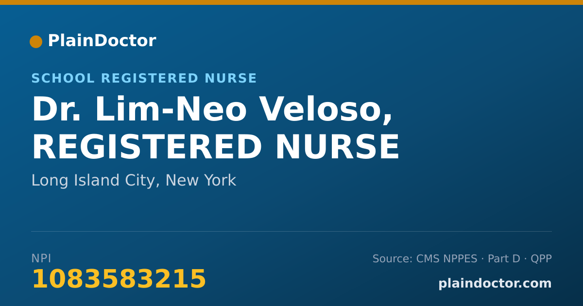 Shareable card for Lim-Neo Veloso, REGISTERED NURSE - School Registered Nurse, Long Island City, NY