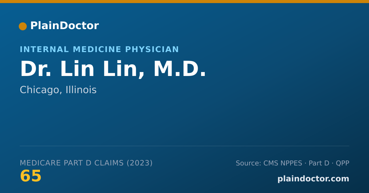 Shareable card for Lin Lin, M.D. - Internal Medicine Physician, Chicago, IL