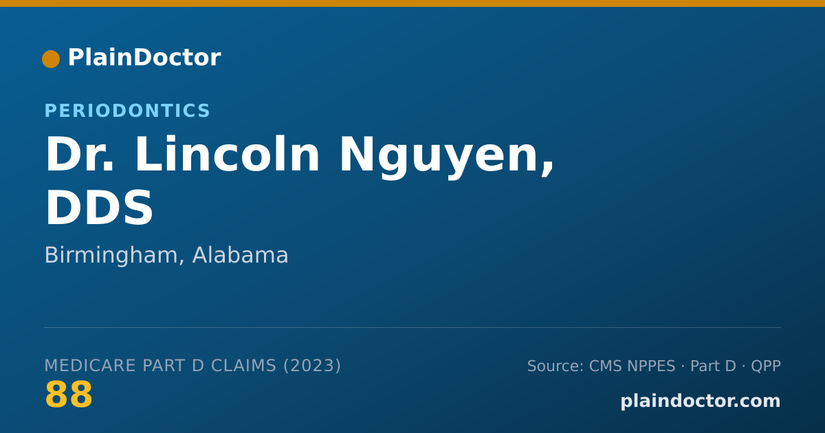 Shareable card for Lincoln Nguyen, DDS - Periodontics, Birmingham, AL