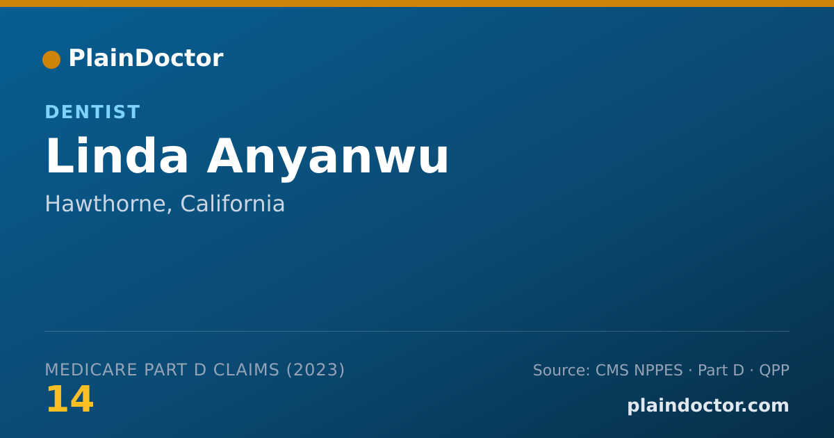 Shareable card for Linda Anyanwu - Dentist, Hawthorne, CA