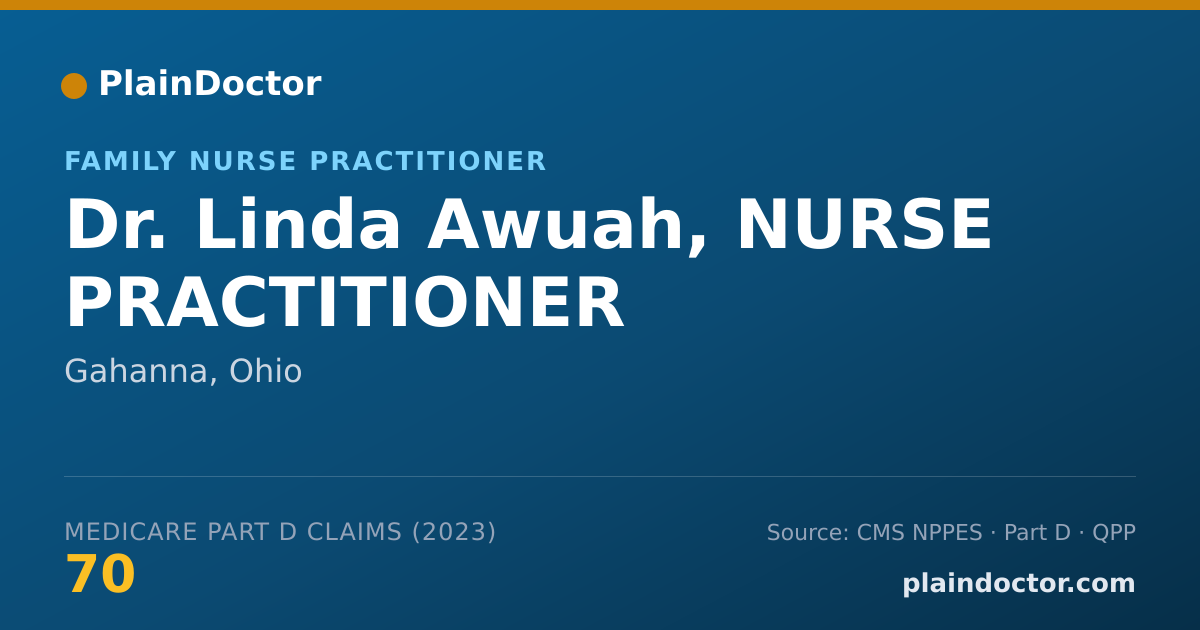 Shareable card for Linda Awuah, NURSE PRACTITIONER - Family Nurse Practitioner, Gahanna, OH