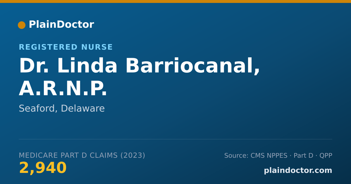 Shareable card for Linda Barriocanal, A.R.N.P. - Registered Nurse, Seaford, DE