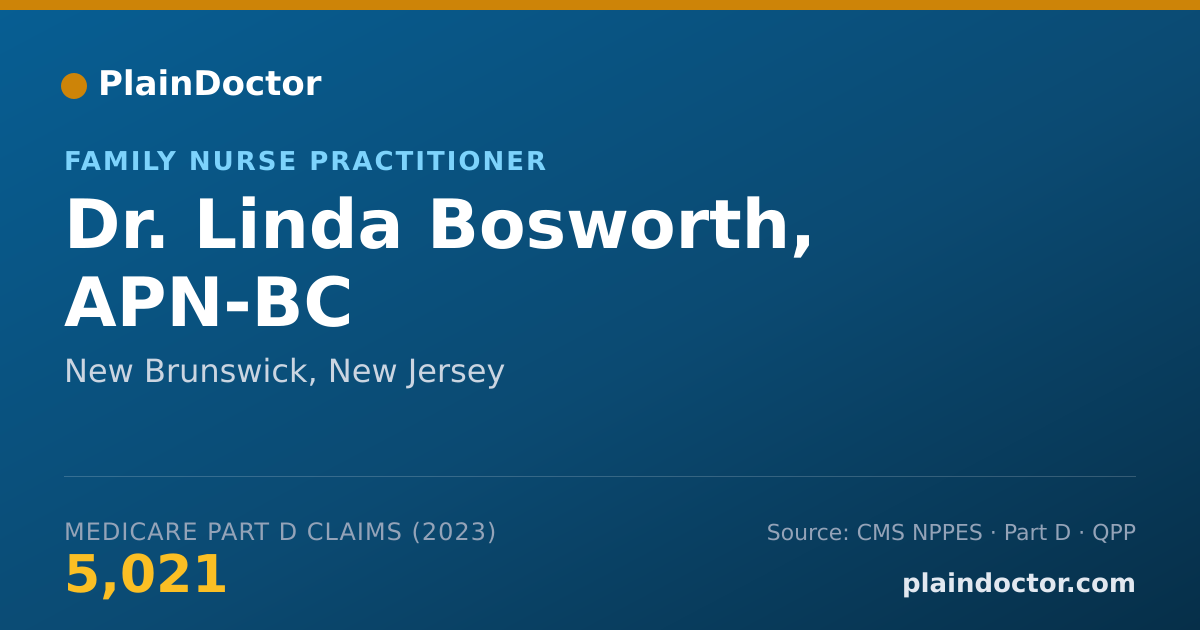 Shareable card for Linda Bosworth, APN-BC - Family Nurse Practitioner, New Brunswick, NJ