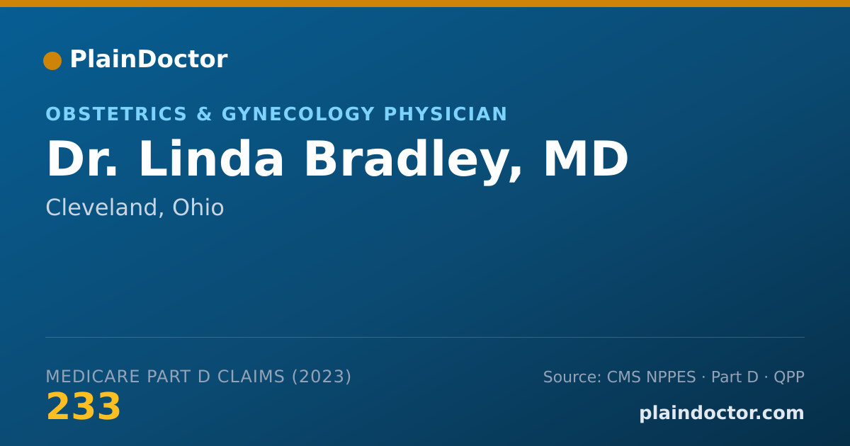 Shareable card for Linda Bradley, MD - Obstetrics & Gynecology Physician, Cleveland, OH
