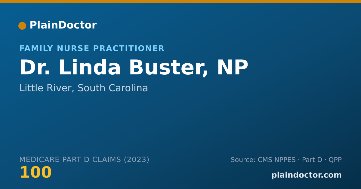 Shareable card for Linda Buster, NP - Family Nurse Practitioner, Little River, SC