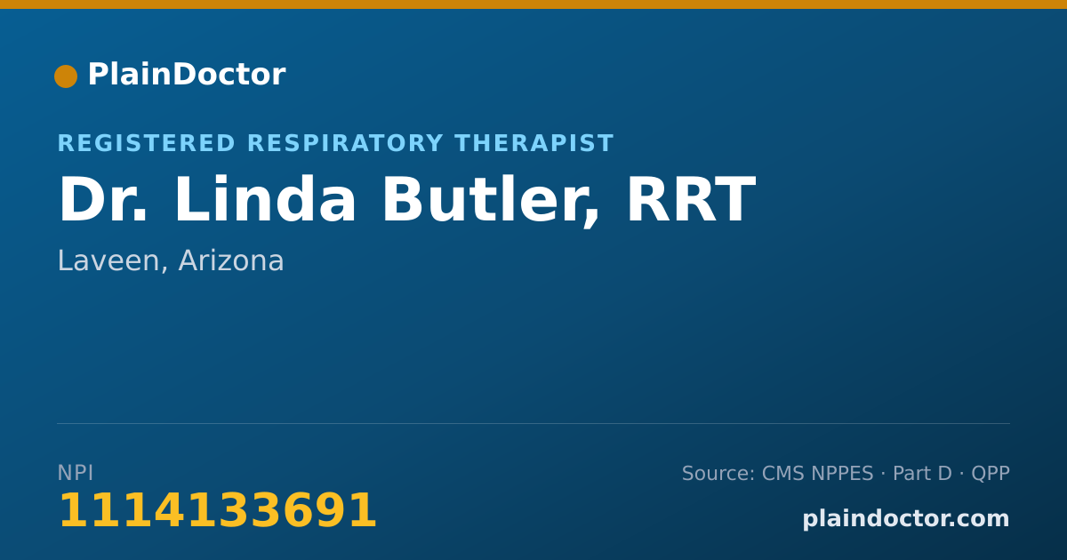 Shareable card for Linda Butler, RRT - Registered Respiratory Therapist, Laveen, AZ