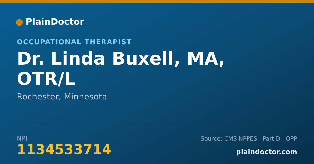 Shareable card for Linda Buxell, MA, OTR/L - Occupational Therapist, Rochester, MN