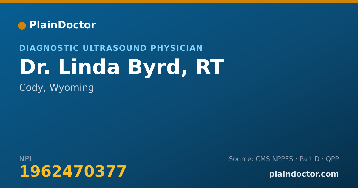 Shareable card for Linda Byrd, RT - Diagnostic Ultrasound Physician, Cody, WY