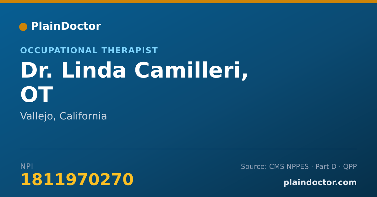 Shareable card for Linda Camilleri, OT - Occupational Therapist, Vallejo, CA