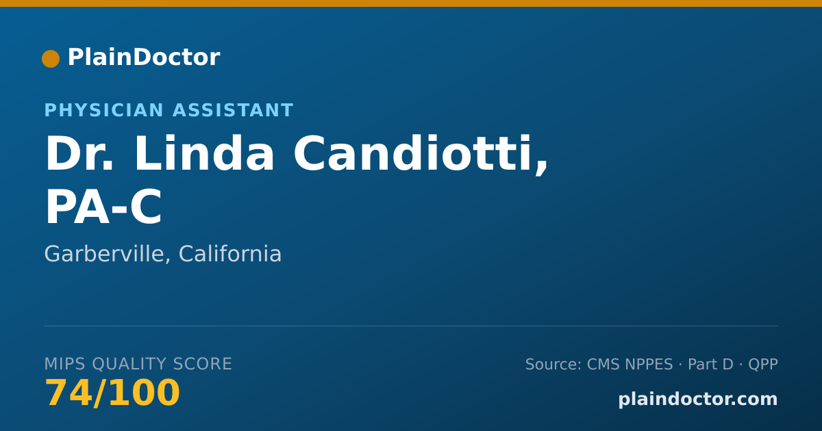 Shareable card for Linda Candiotti, PA-C - Physician Assistant, Garberville, CA