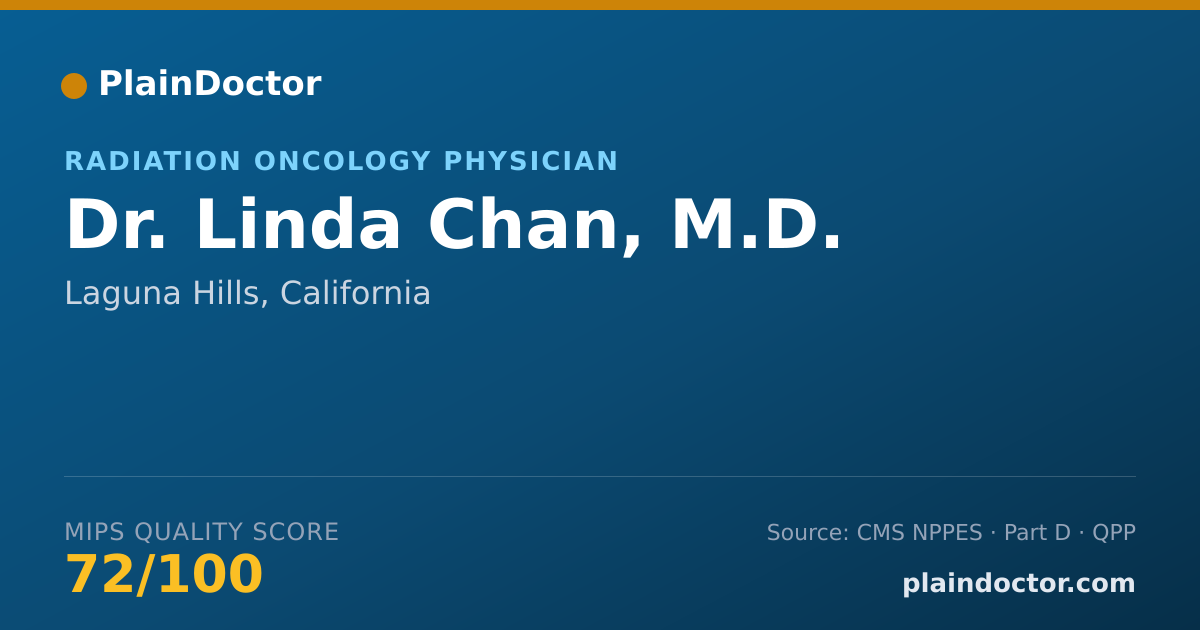 Shareable card for Linda Chan, M.D. - Radiation Oncology Physician, Laguna Hills, CA