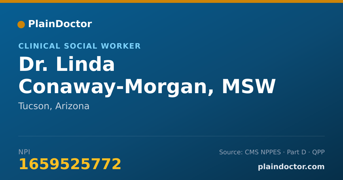 Shareable card for Linda Conaway-Morgan, MSW - Clinical Social Worker, Tucson, AZ