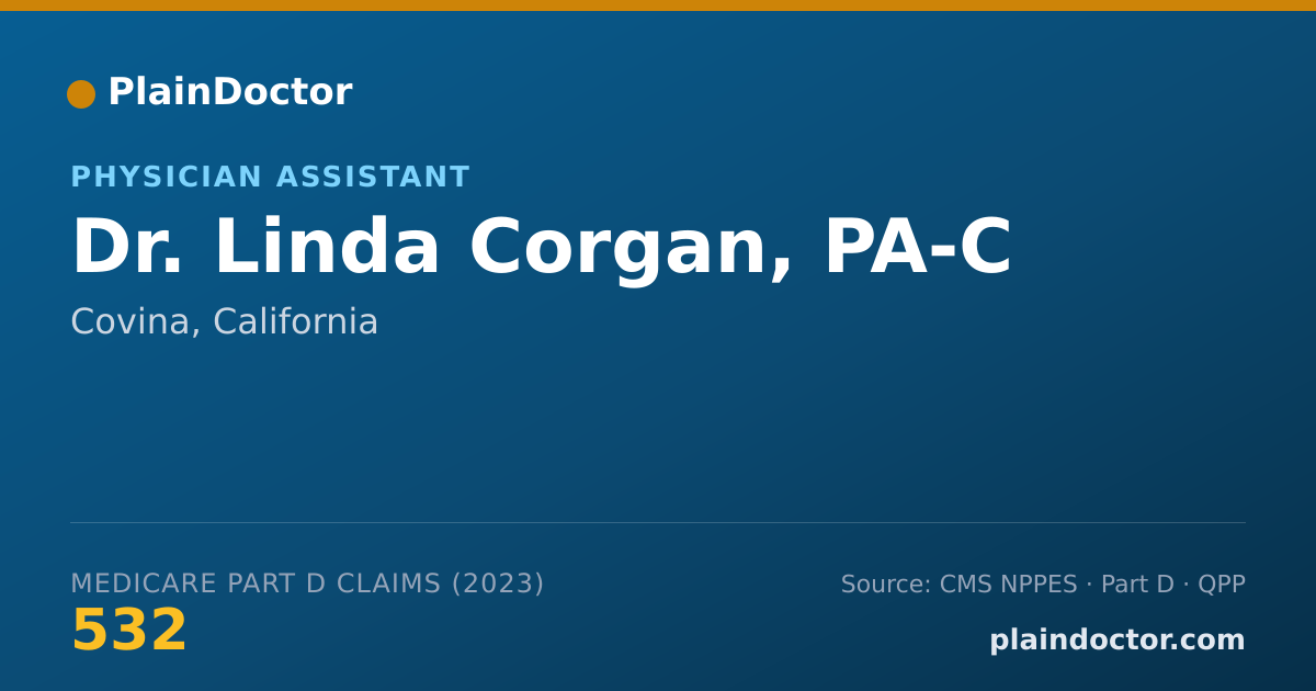 Shareable card for Linda Corgan, PA-C - Physician Assistant, Covina, CA