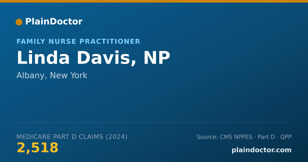 Shareable card for Linda Davis, NP - Family Nurse Practitioner, Albany, NY