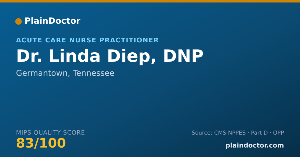 Shareable card for Linda Diep, DNP - Acute Care Nurse Practitioner, Germantown, TN