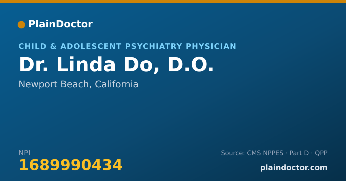 Shareable card for Linda Do, D.O. - Psychiatry Physician, Newport Beach, CA