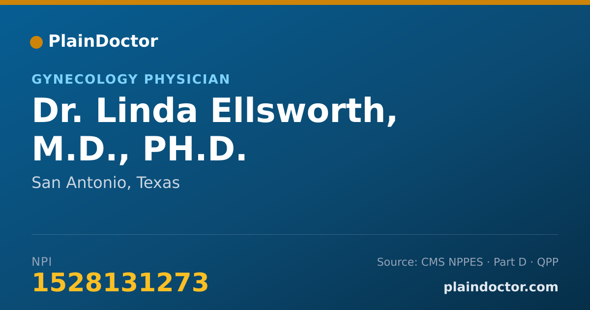 Shareable card for Linda Ellsworth, M.D., PH.D. - Gynecology Physician, San Antonio, TX