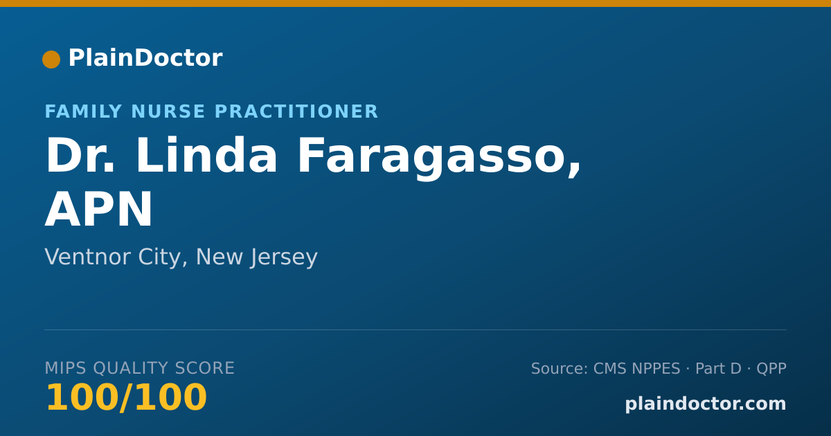 Shareable card for Linda Faragasso, APN - Family Nurse Practitioner, Ventnor City, NJ