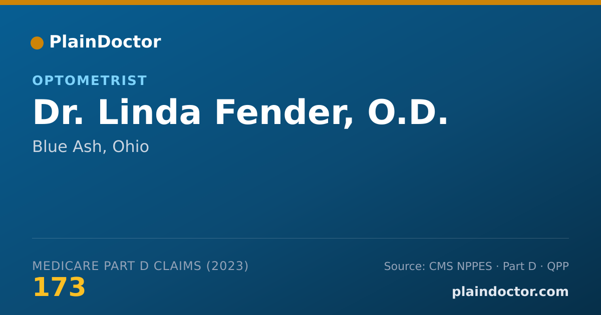 Shareable card for Linda Fender, O.D. - Optometrist, Blue Ash, OH