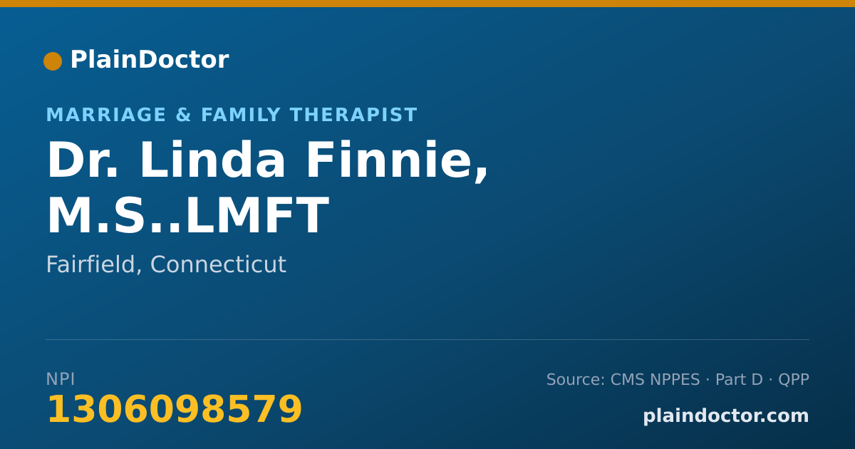 Shareable card for Linda Finnie, M.S..LMFT - Marriage & Family Therapist, Fairfield, CT