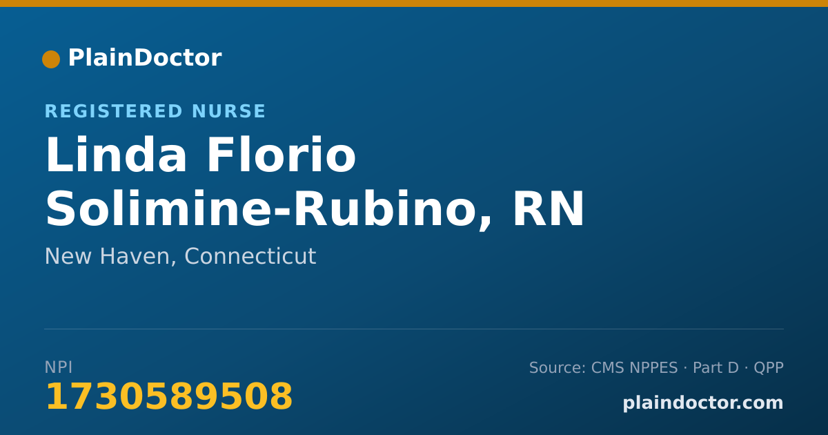 Shareable card for Linda Florio Solimine-Rubino, RN - Registered Nurse, New Haven, CT