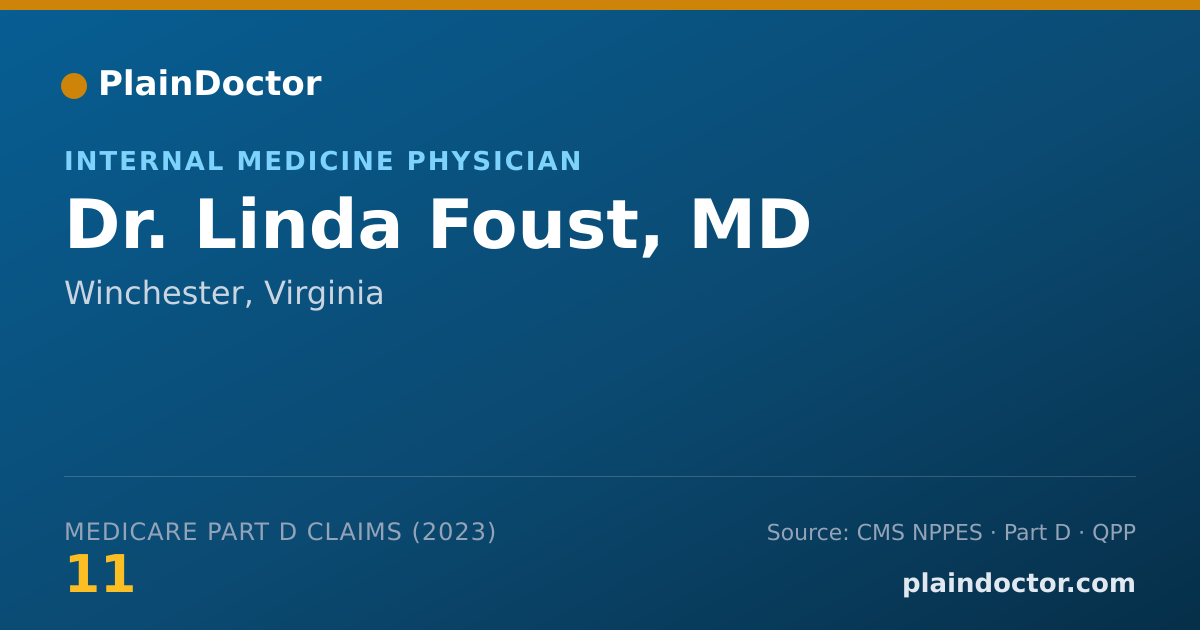 Shareable card for Linda Foust, MD - Internal Medicine Physician, Winchester, VA