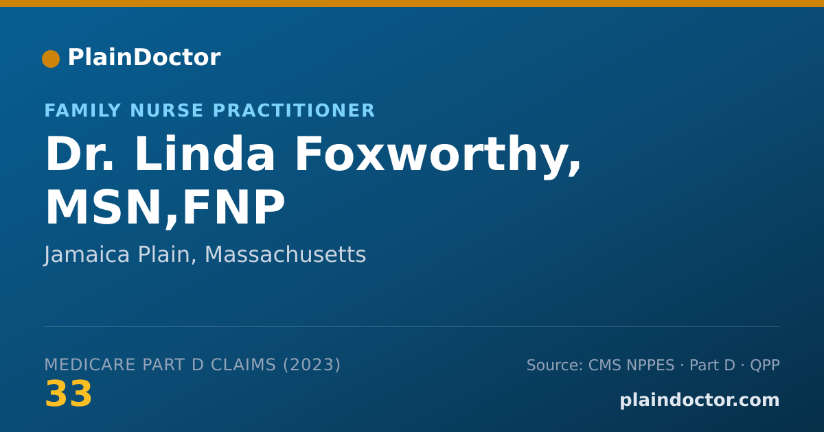 Shareable card for Linda Foxworthy, MSN,FNP - Family Nurse Practitioner, Jamaica Plain, MA