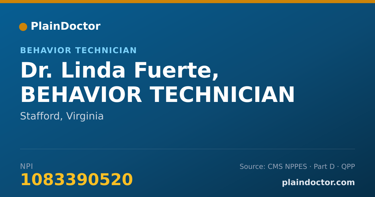 Shareable card for Linda Fuerte, BEHAVIOR TECHNICIAN - Behavior Technician, Stafford, VA