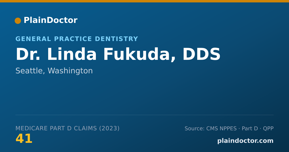 Shareable card for Linda Fukuda, DDS - General Practice Dentistry, Seattle, WA