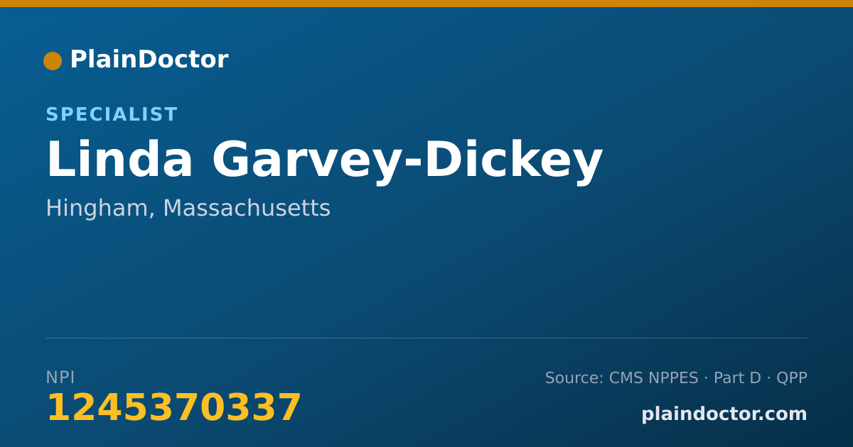Shareable card for Linda Garvey-Dickey - Specialist, Hingham, MA