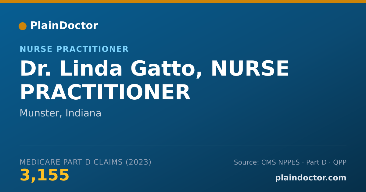 Shareable card for Linda Gatto, NURSE PRACTITIONER - Nurse Practitioner, Munster, IN