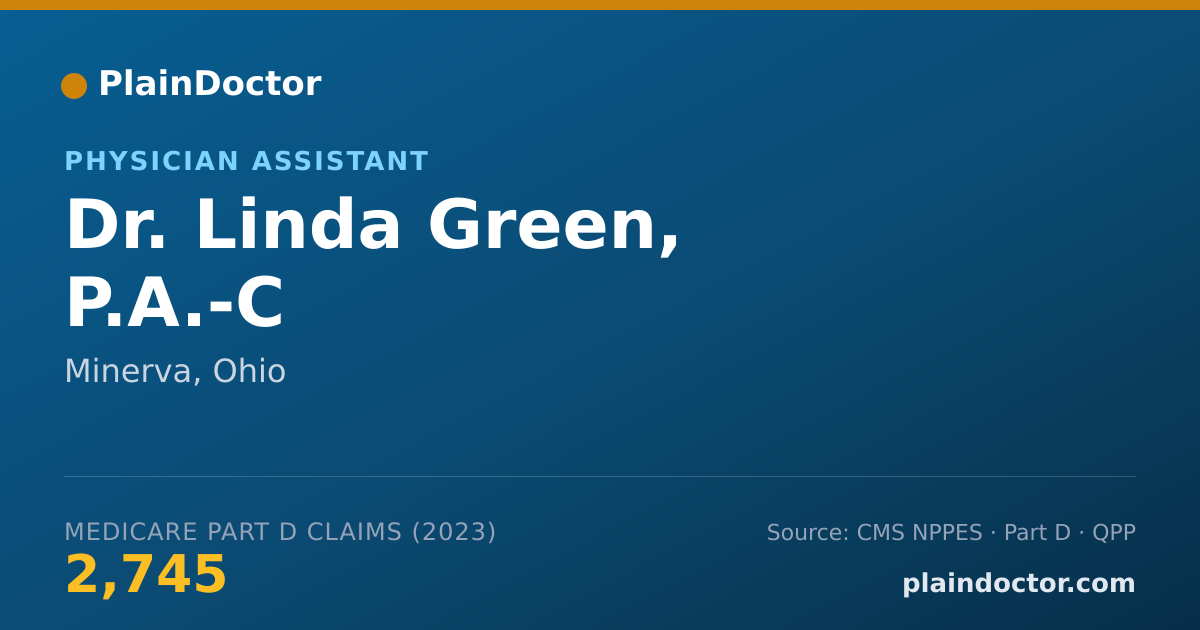 Shareable card for Linda Green, P.A.-C - Physician Assistant, Minerva, OH