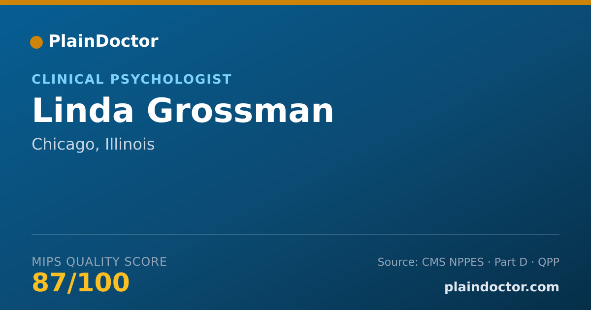 Shareable card for Linda Grossman - Clinical Psychologist, Chicago, IL
