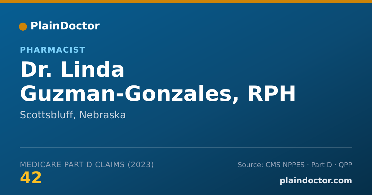 Shareable card for Linda Guzman-Gonzales, RPH - Pharmacist, Scottsbluff, NE