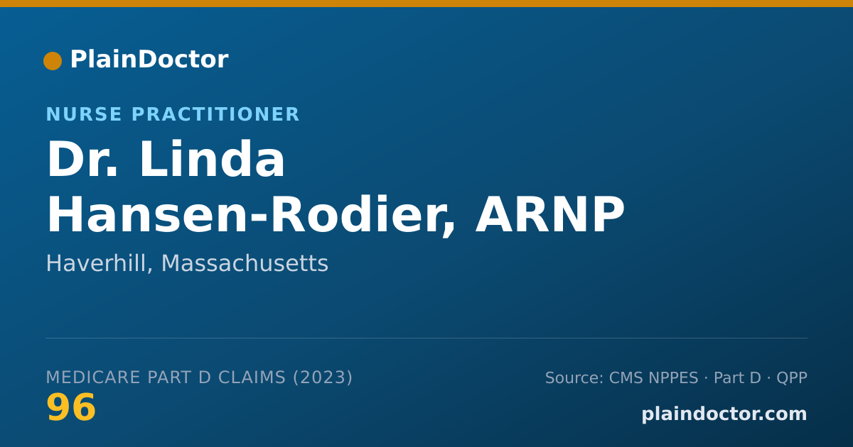 Shareable card for Linda Hansen-Rodier, ARNP - Nurse Practitioner, Haverhill, MA