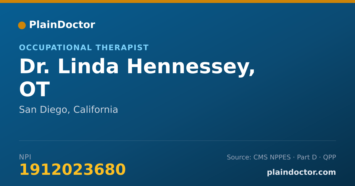 Shareable card for Linda Hennessey, OT - Occupational Therapist, San Diego, CA