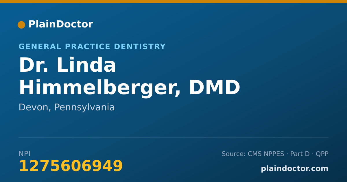 Shareable card for Linda Himmelberger, DMD - General Practice Dentistry, Devon, PA