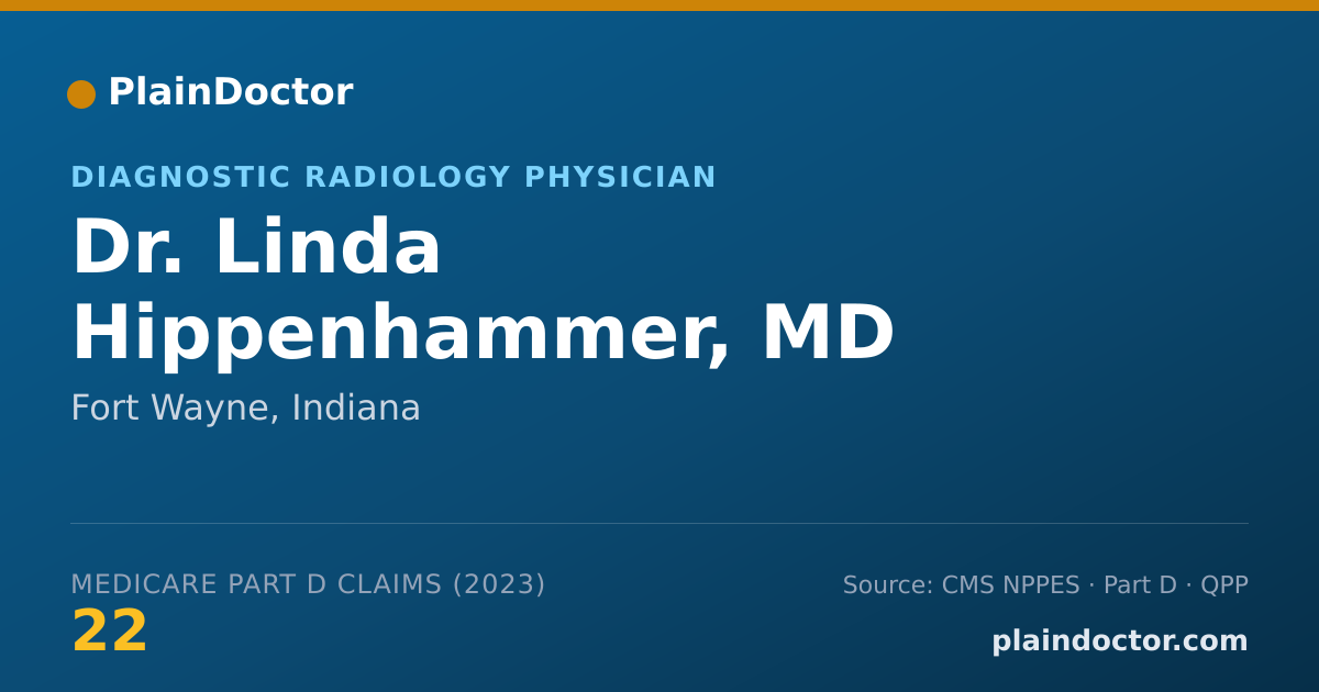 Shareable card for Linda Hippenhammer, MD - Diagnostic Radiology Physician, Fort Wayne, IN