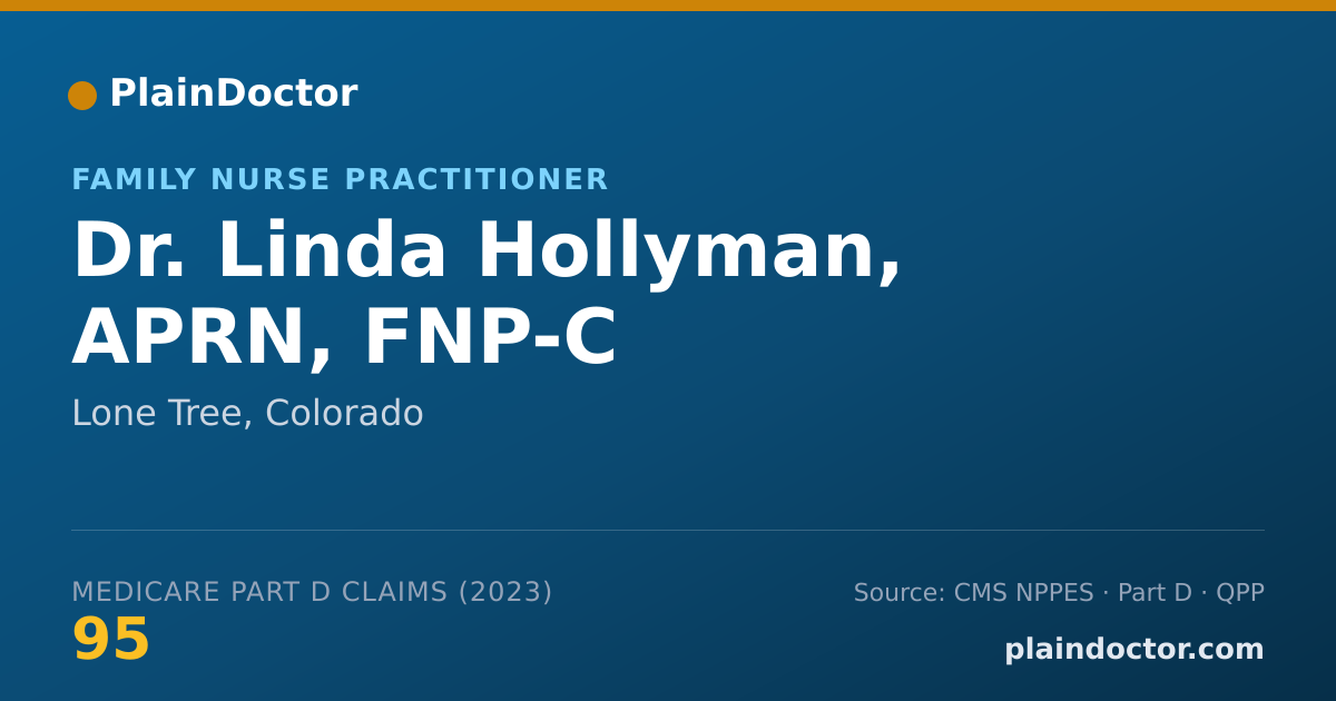 Shareable card for Linda Hollyman, APRN, FNP-C - Family Nurse Practitioner, Lone Tree, CO