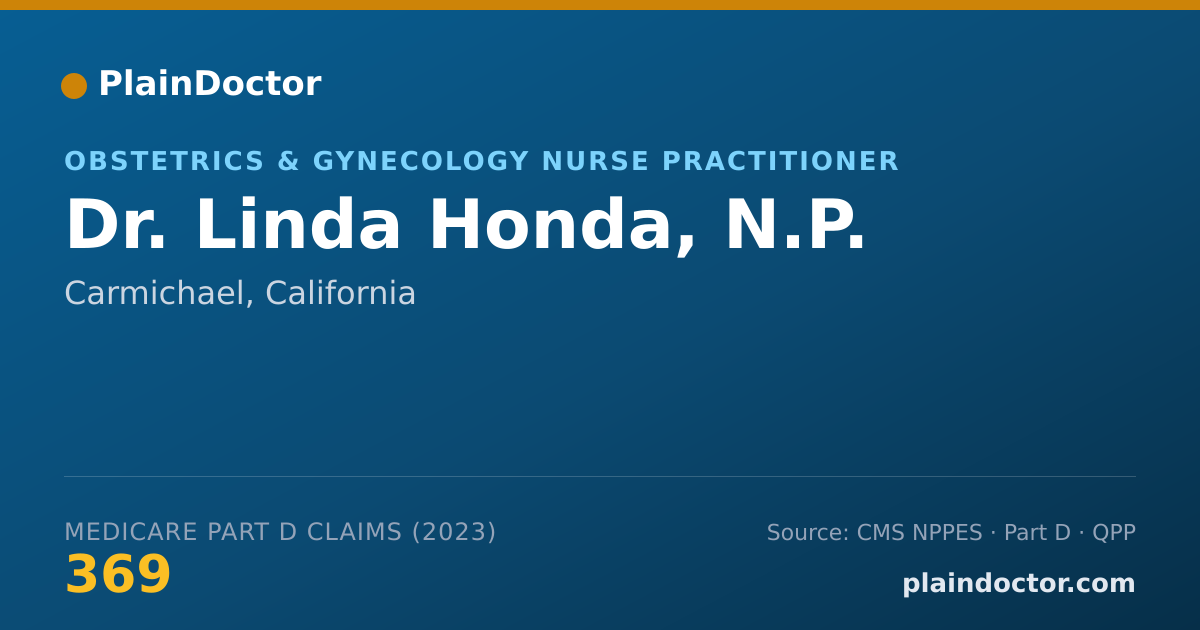 Shareable card for Linda Honda, N.P. - Obstetrics & Gynecology Nurse Practitioner, Carmichael, CA