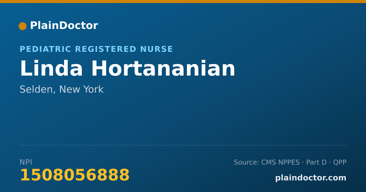 Shareable card for Linda Hortananian - Pediatric Registered Nurse, Selden, NY
