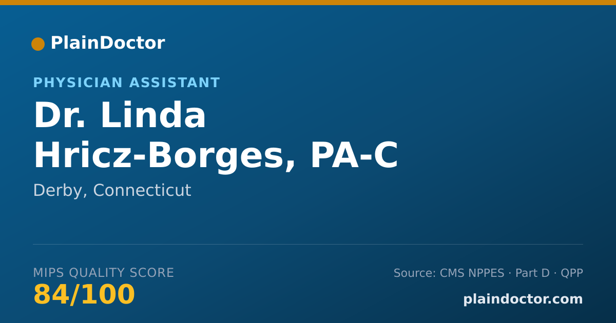 Shareable card for Linda Hricz-Borges, PA-C - Physician Assistant, Derby, CT