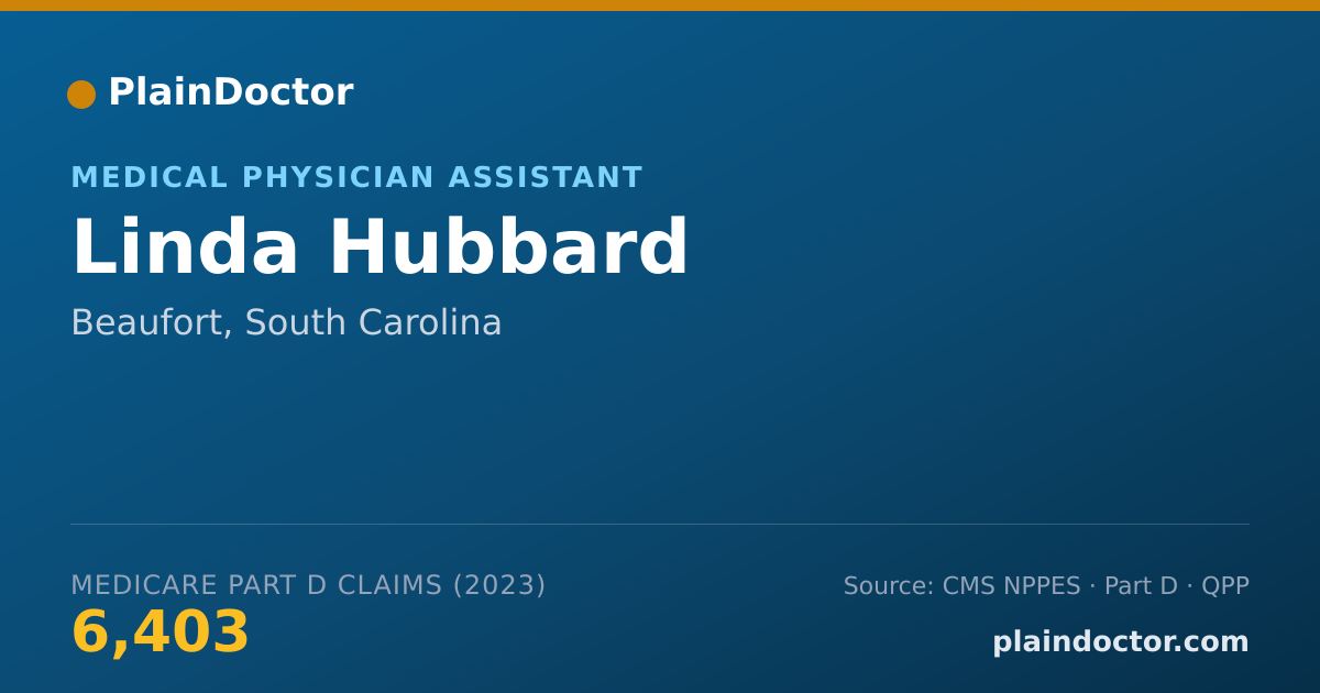 Shareable card for Linda Hubbard - Medical Physician Assistant, Beaufort, SC