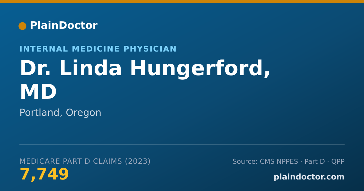 Shareable card for Linda Hungerford, MD - Internal Medicine Physician, Portland, OR