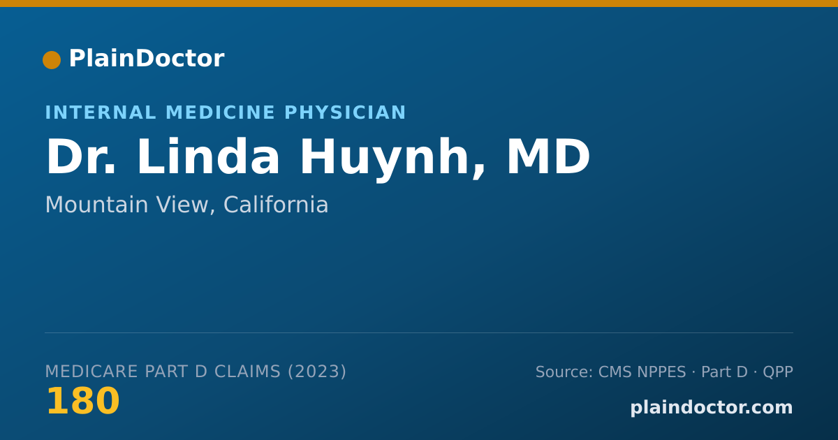 Shareable card for Linda Huynh, MD - Internal Medicine Physician, Mountain View, CA