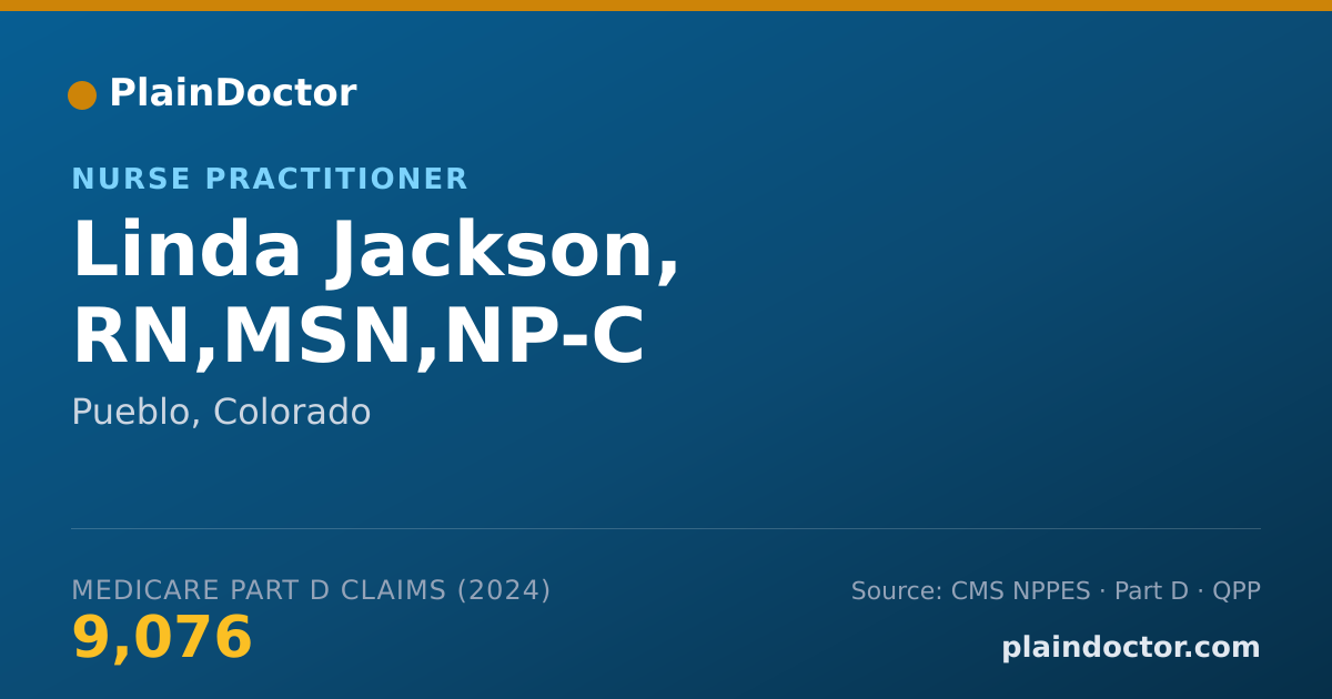 Shareable card for Linda Jackson, RN,MSN,NP-C - Nurse Practitioner, Pueblo, CO