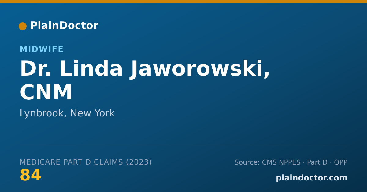 Shareable card for Linda Jaworowski, CNM - Midwife, Lynbrook, NY